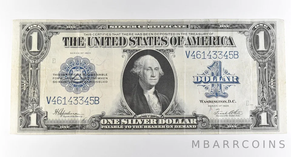 1923 $1 Silver Certificate Large Note Blue Seal *2997