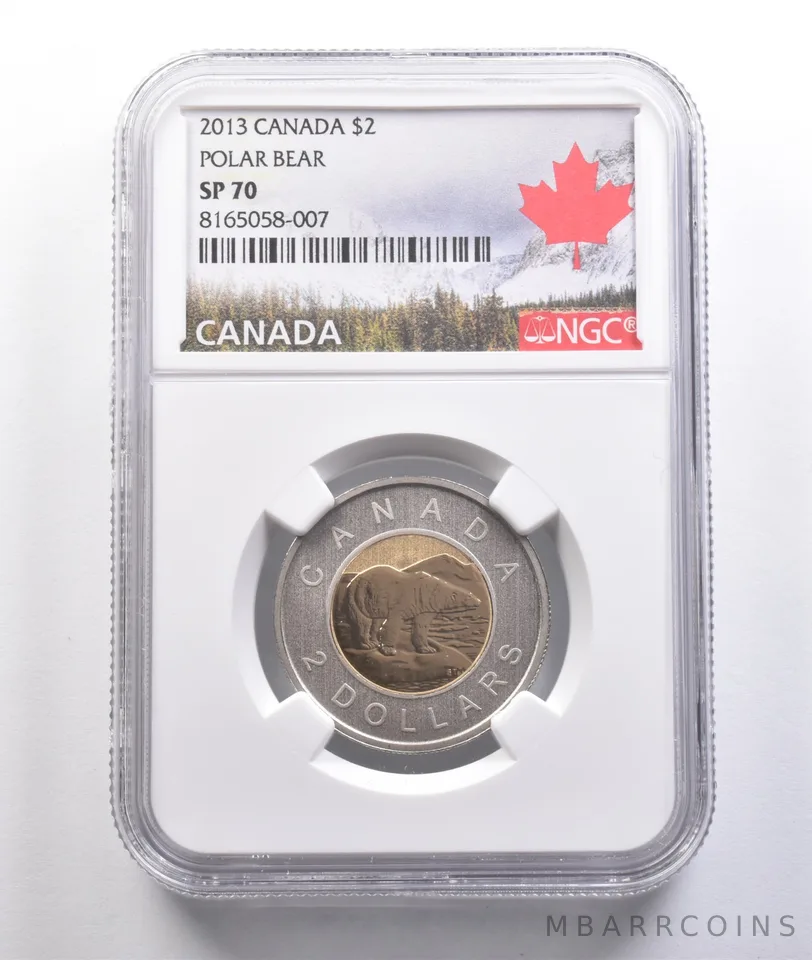 2013 Canada 2 Dollars Polar Bear SP70 NGC *6893