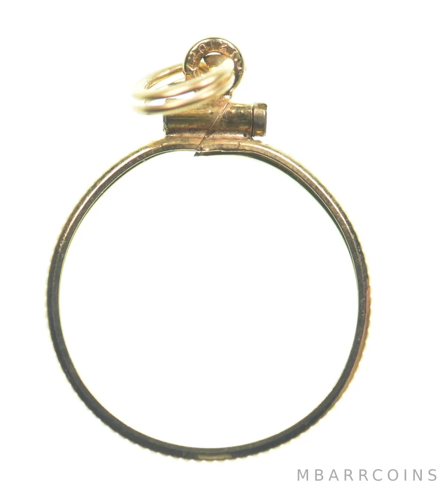 12k 0.7 Gram Gold Filled 15.5mm Coin Bezel Pendant Frame Edge *4980