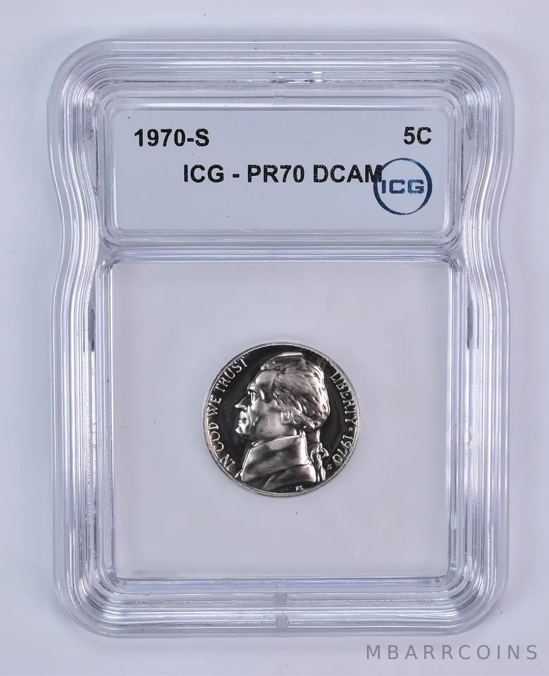 1970-S Jefferson Nickel PR70 DCAM ICG