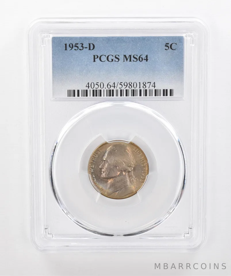 1953-D Jefferson Nickel MS64 PCGS Beautiful Tone *1586