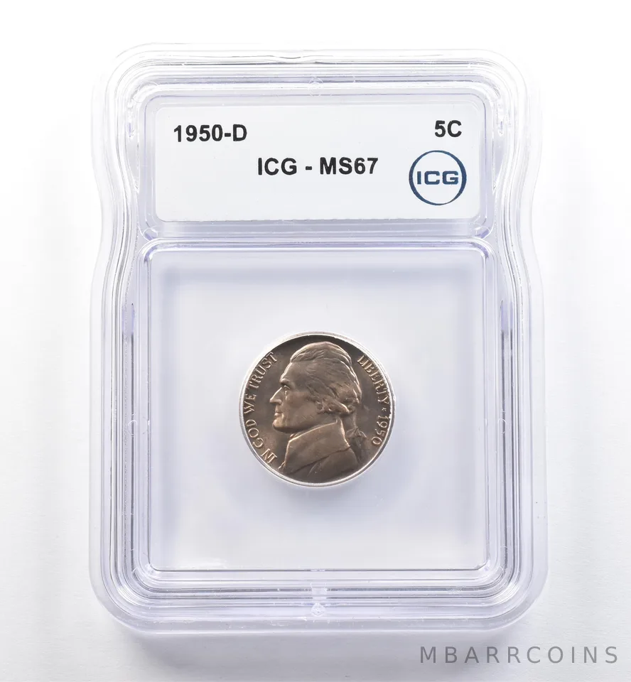 1950-D Jefferson Nickel MS67 ICG