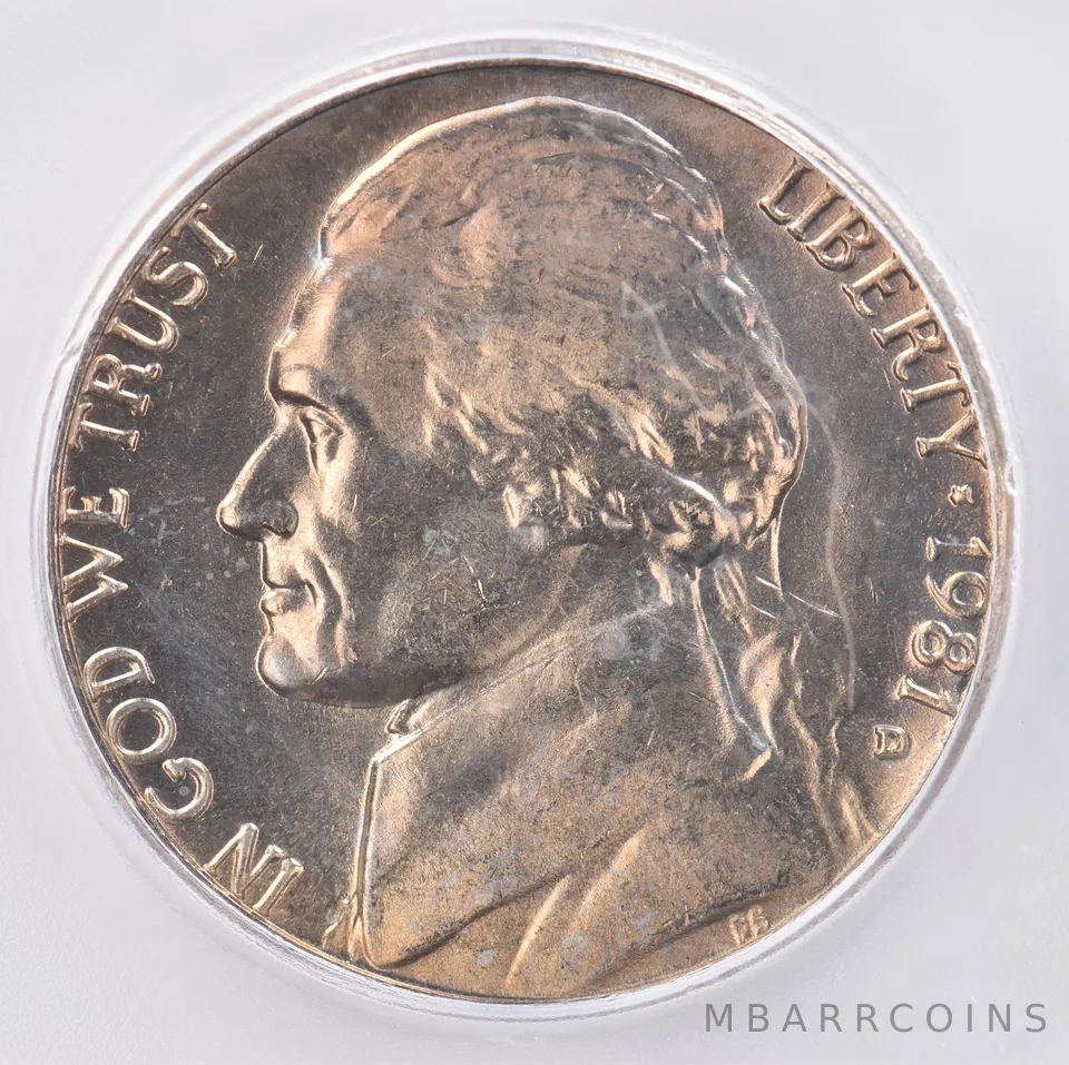 1981-D Jefferson Nickel MS66 FS ICG Beautiful Tone *0815