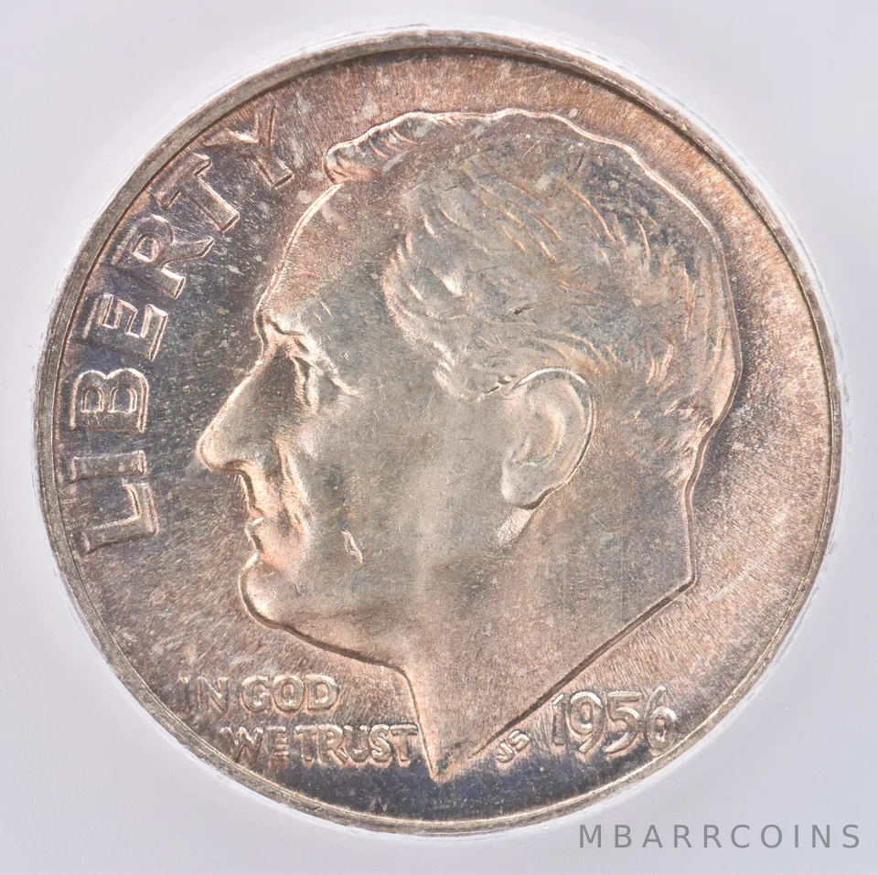1956 Roosevelt Dime MS66 FB ICG Beautiful Tone *0852