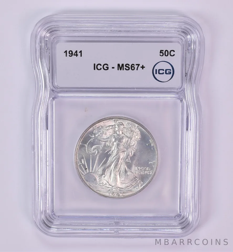 1941 Walking Liberty Half Dollar MS67+ ICG *1773