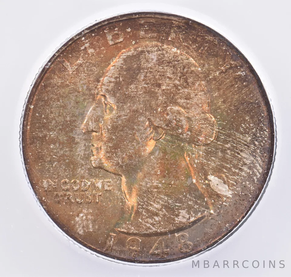 1948-S Washington Quarter MS67+ ICG Beautiful Tone *2152