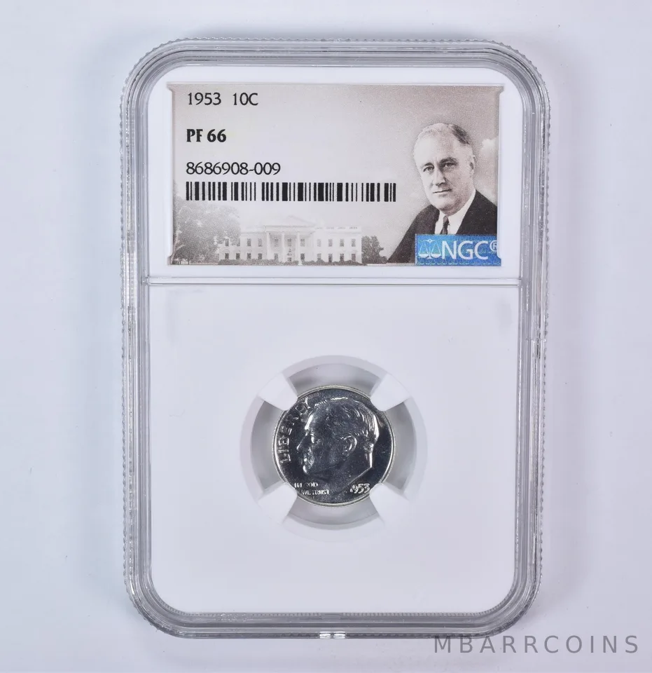 1953 Roosevelt Dime PF66 NGC Special Label