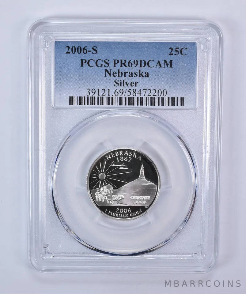 2006-S Washington State Quarter Silver Nebraska PR69 DCAM PCGS