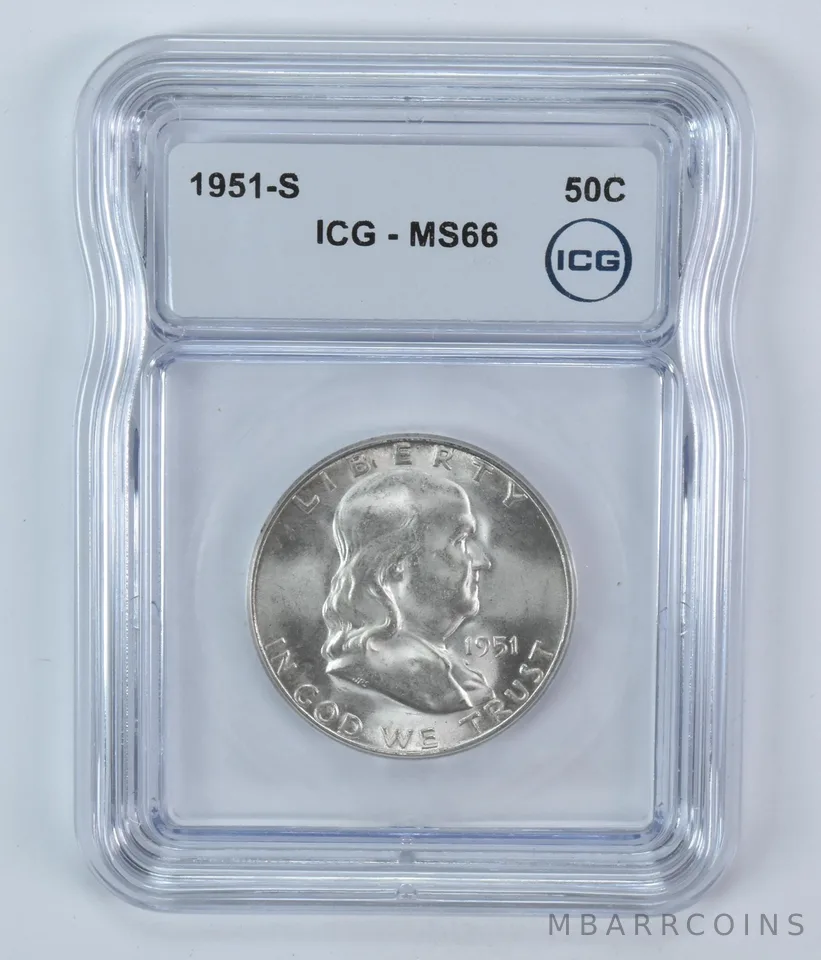 1951-S Franklin Half Dollar MS66 ICG