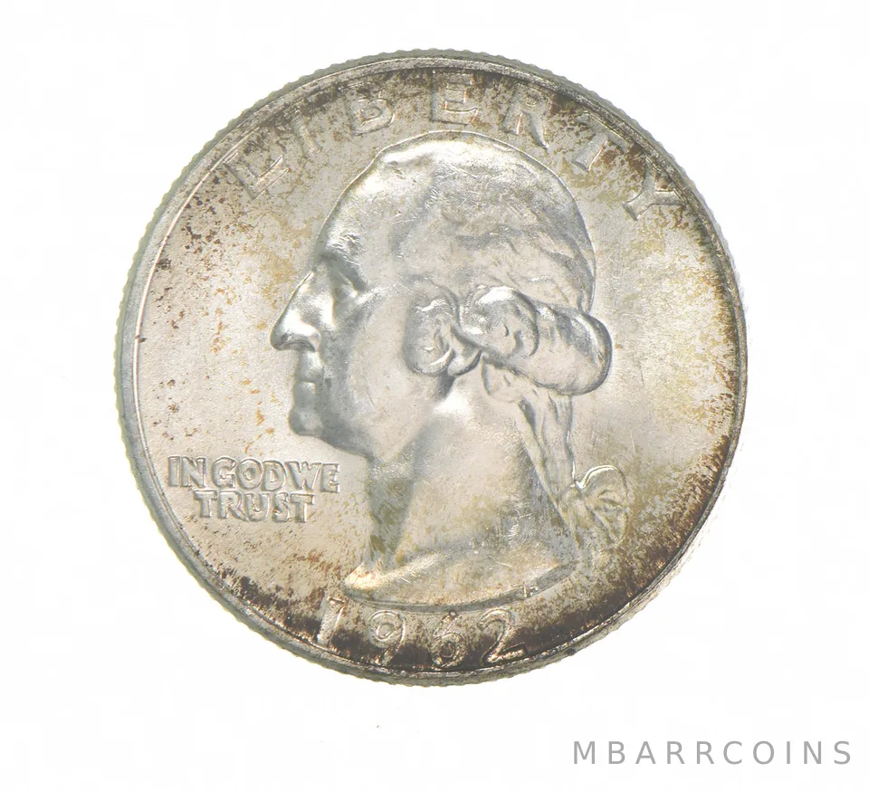 1962-D Washington Quarter - Crusty Original BU *2428