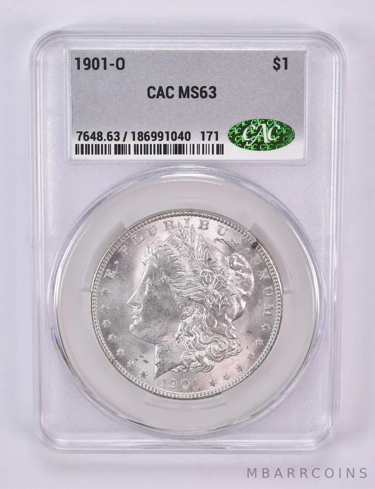 1901-O Morgan Silver Dollar MS63 CAC CACg