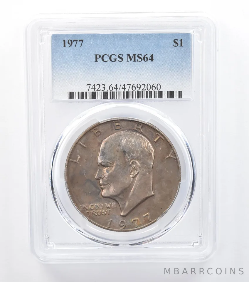 1977 Eisenhower $1 MS64 PCGS Beautiful Tone *7736