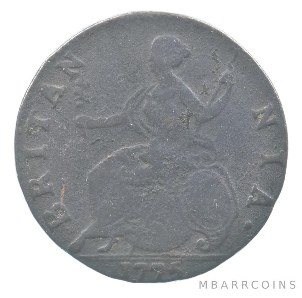 1775 Great Britain Halfpenny George III *0011