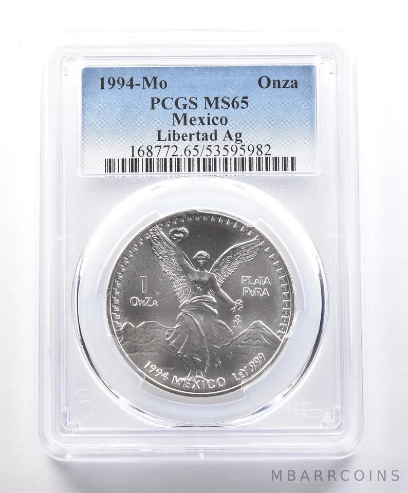 1994 Mo Mexico Onza Silver Libertad MS65 PCGS *4143