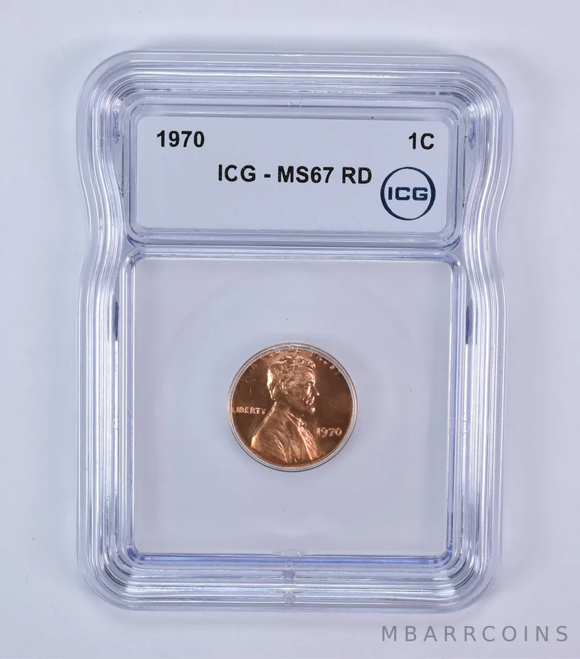 1970 Lincoln Memorial Cent MS67 RD ICG