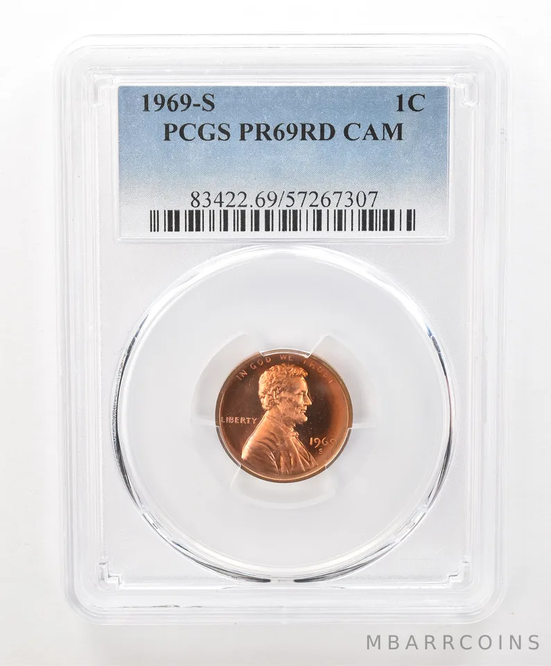1969-S Lincoln Memorial Cent PR69 RD CAM PCGS Beautiful Tone *6671