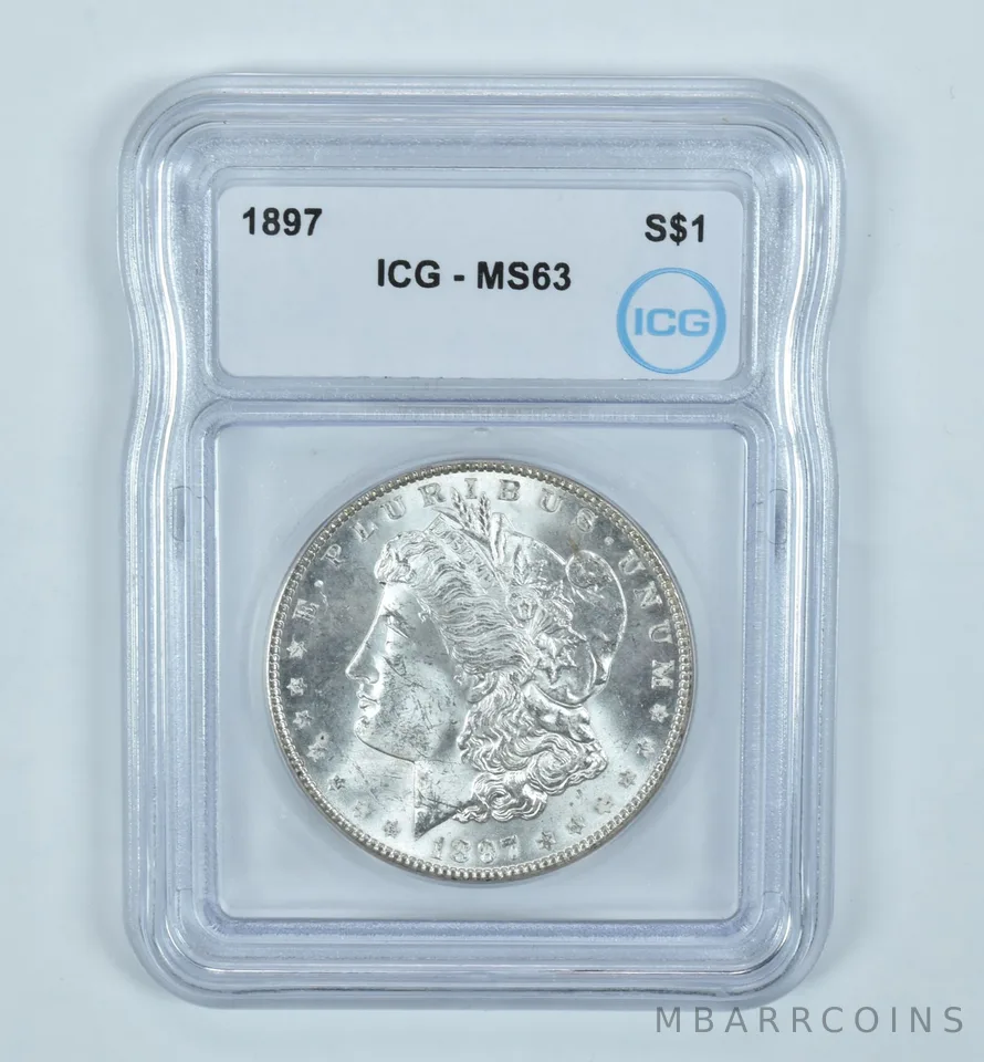1897 Morgan Silver Dollar MS63 ICG