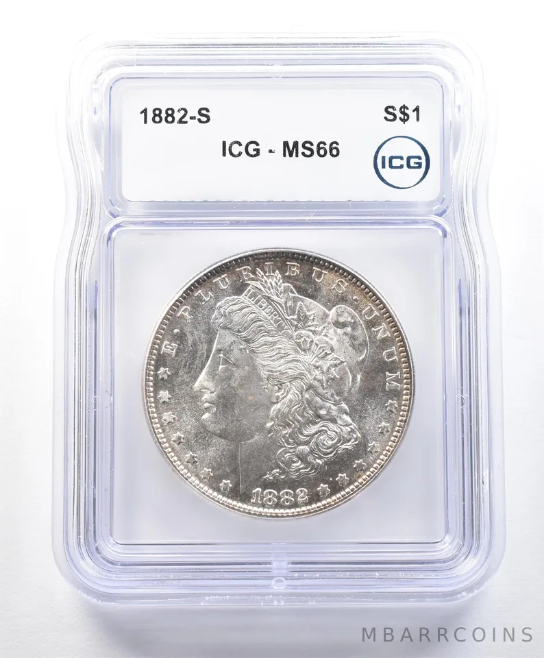 1882-S Morgan Silver Dollar MS66 ICG a9007