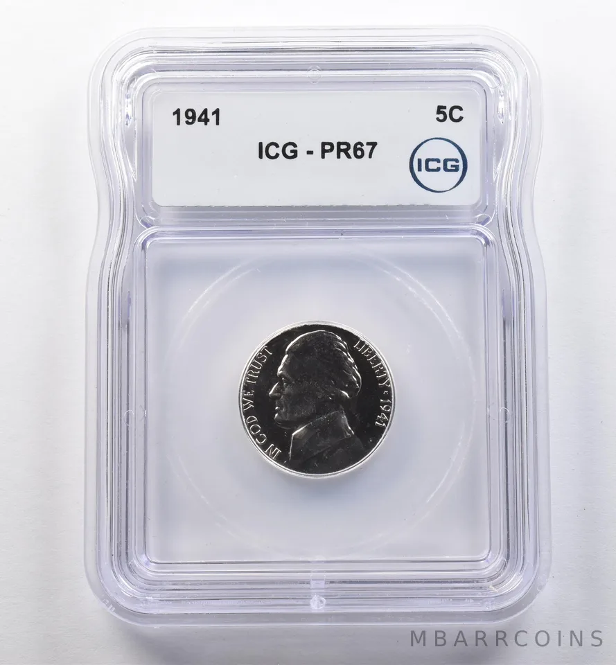 1941 Jefferson Nickel PR67 ICG *2237