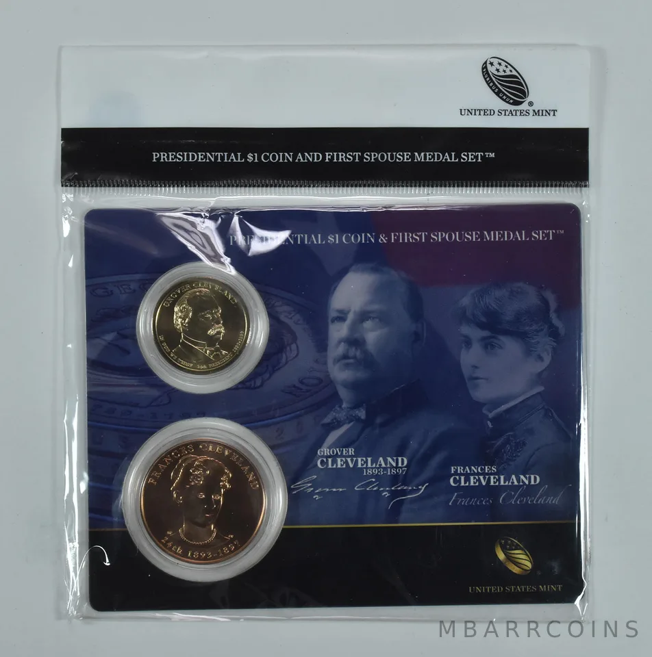 2012 Presidential $1 & First Spouse Medal Set - Grover & Frances Cleveland 24th