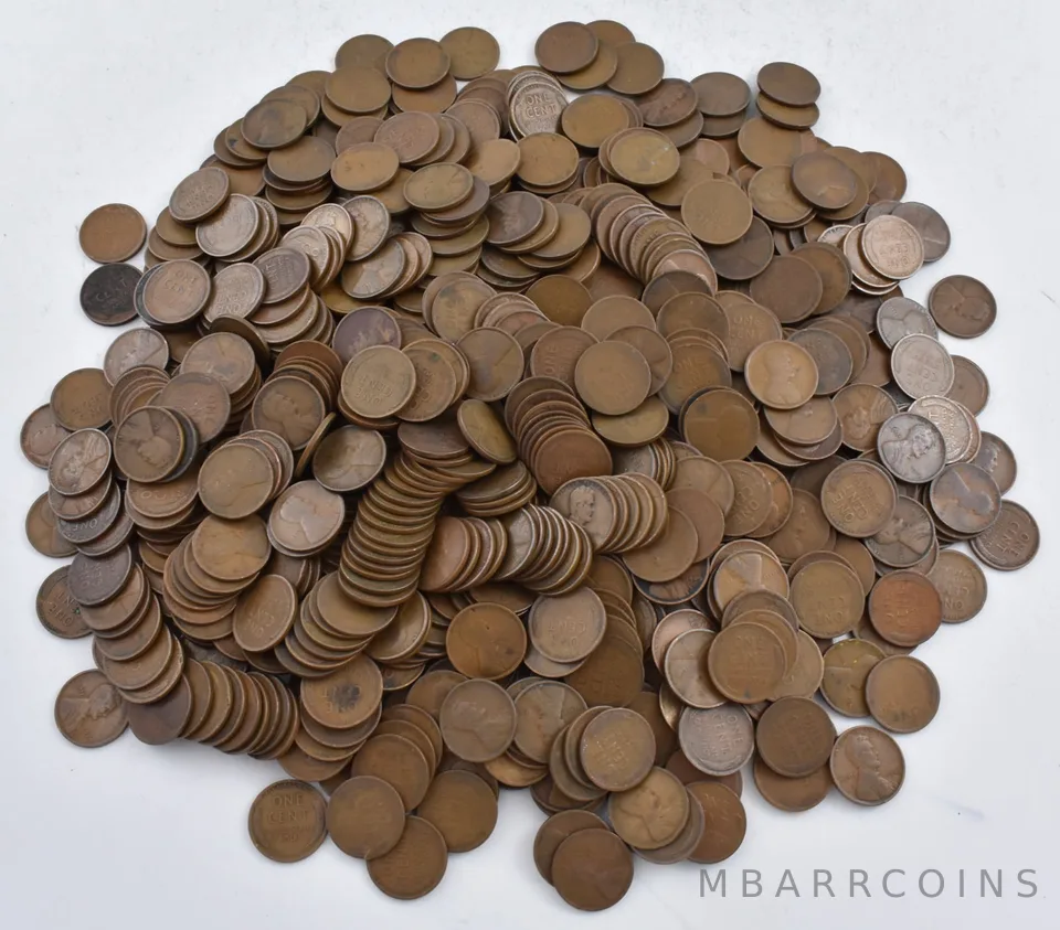 (50) 1909 Lincoln Wheat Cent Roll Huge Hoard Collection Lot