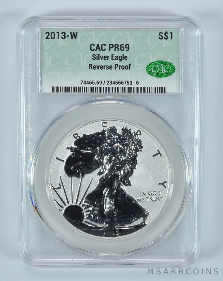 2013-W American Silver Eagle Reverse PR69 CAC CACg