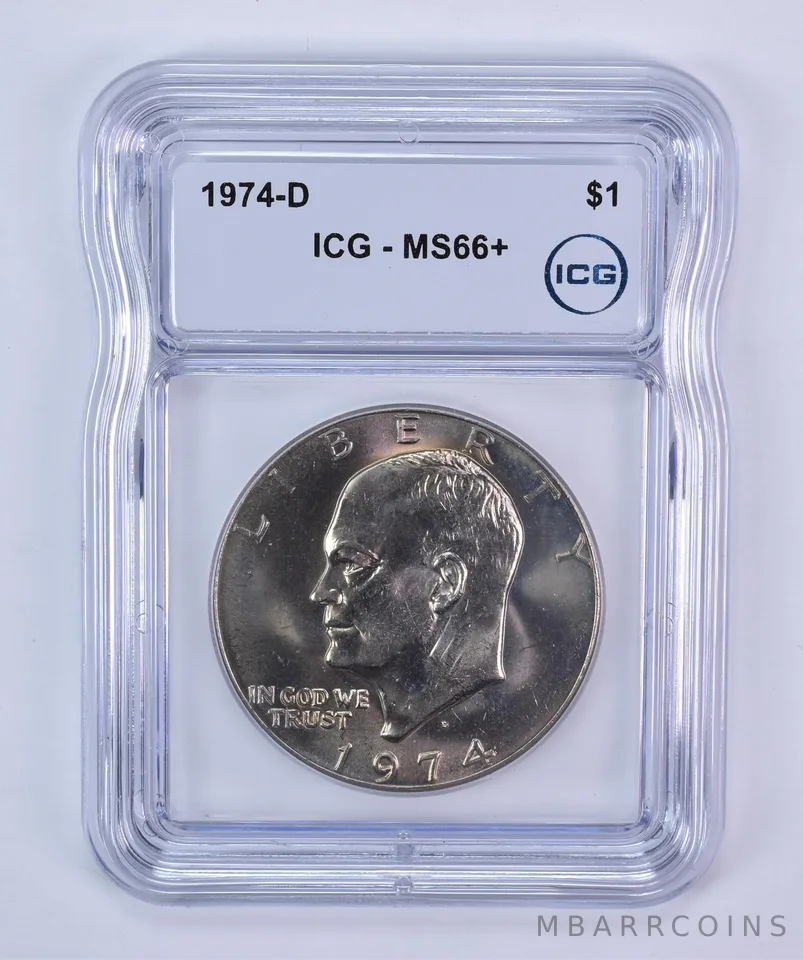 1974-D Eisenhower $1 MS66+ ICG
