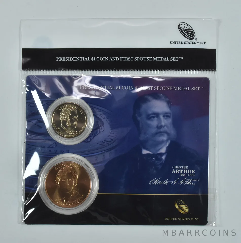 2012 Presidential $1 & First Spouse Medal Set - Chester Arthur