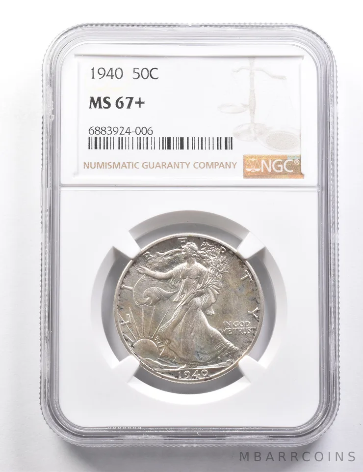 1940 Walking Liberty Half Dollar MS67+ NGC *9492