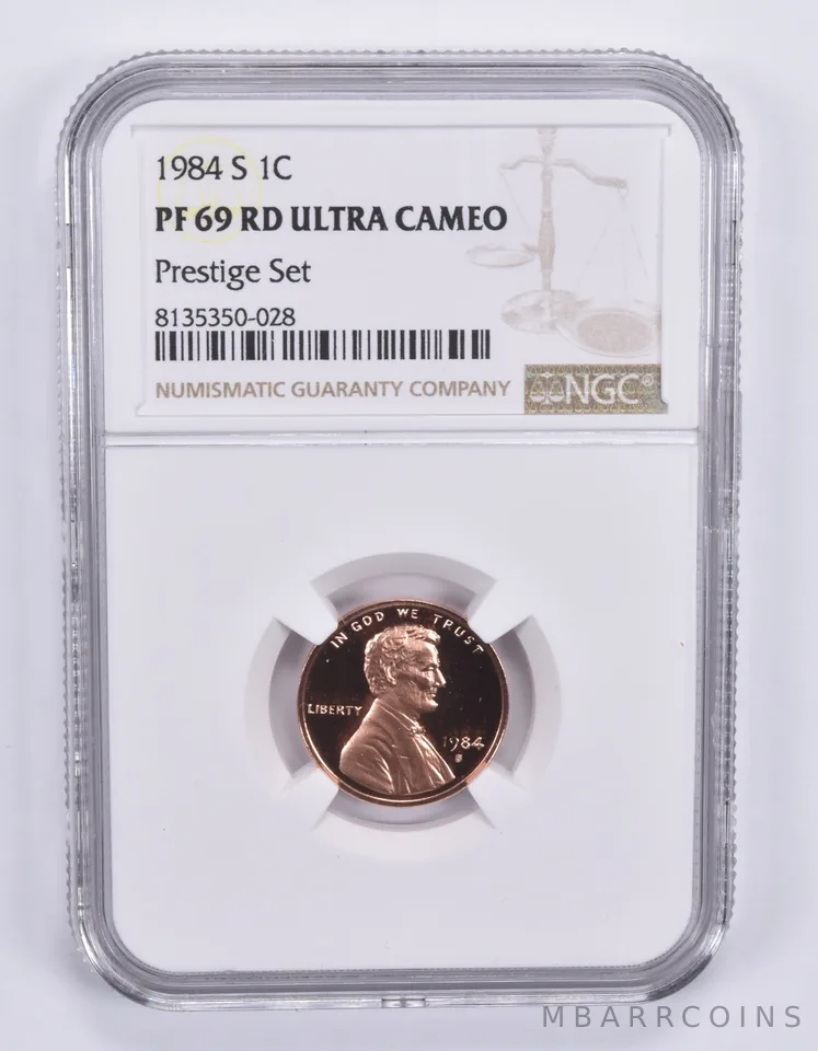1984-S Lincoln Memorial Cent Prestige Set PF69 RD UCAM NGC