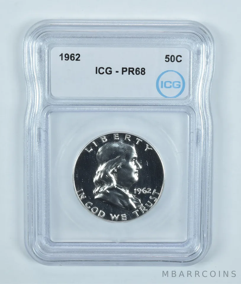 1962 Franklin Half Dollar PR68 ICG