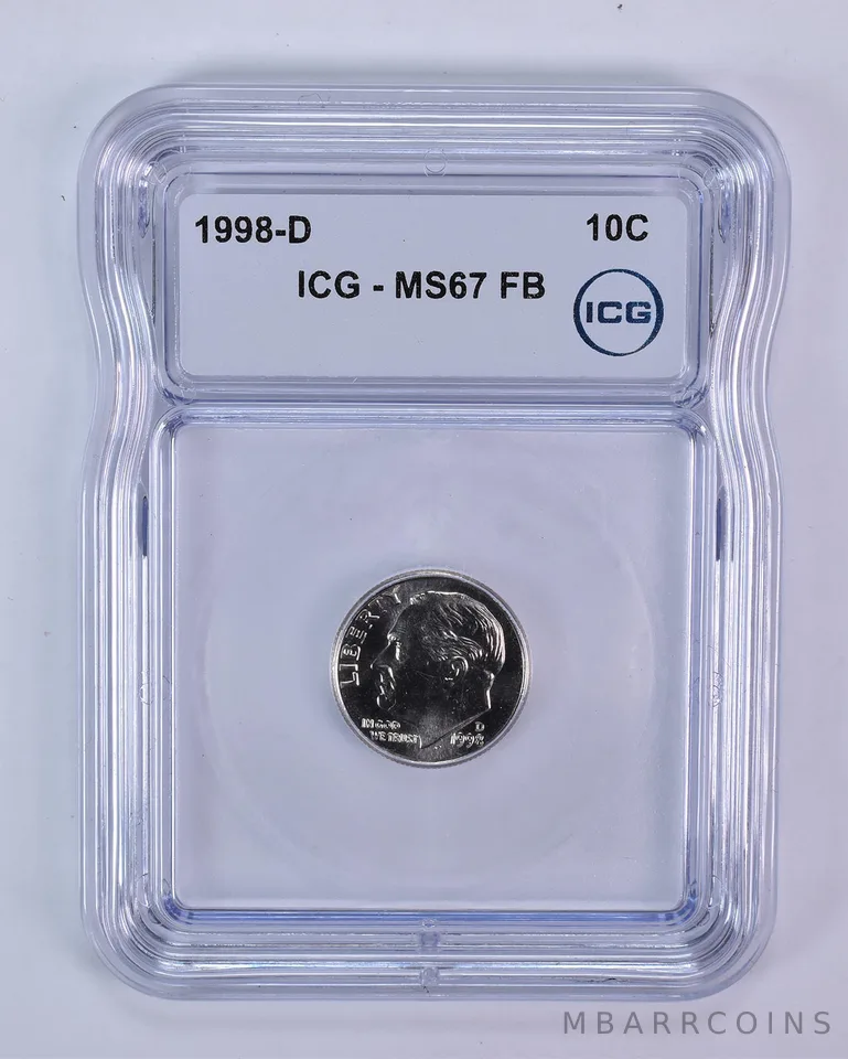 1998-D Roosevelt Dime MS67 FB ICG