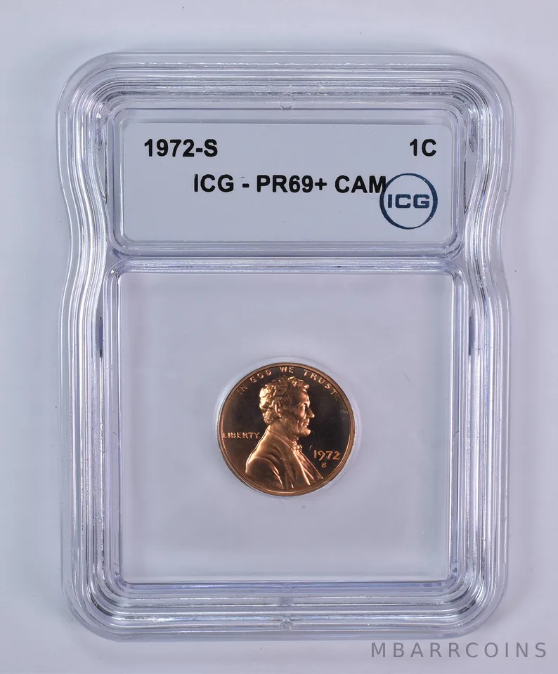 1972-S Lincoln Memorial Cent PR69+ CAM ICG