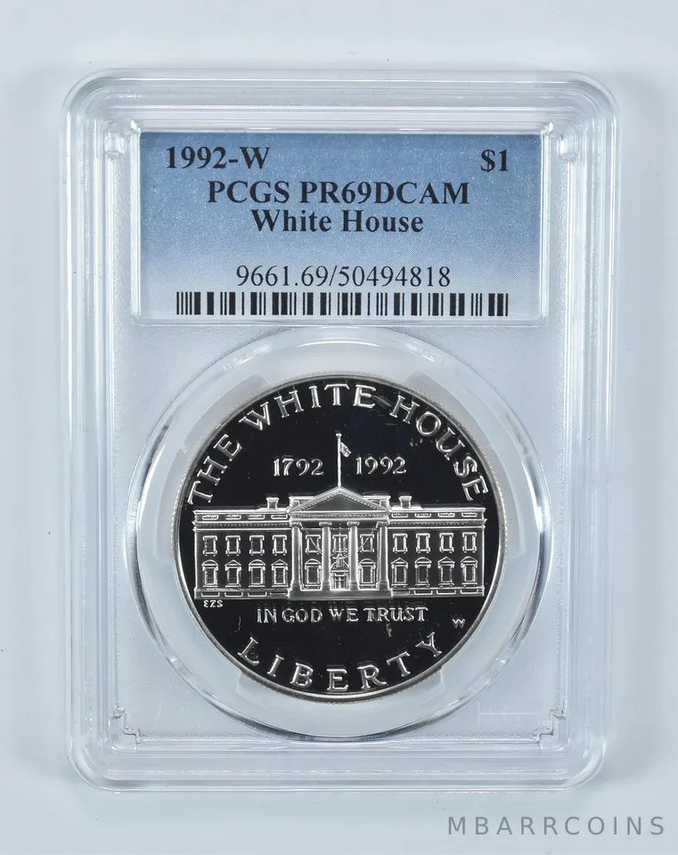 1992-W White House Commemorative Dollar PR69 DCAM PCGS Blue Label