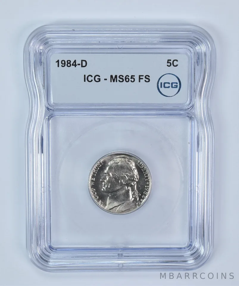 1984-D Jefferson Nickel MS65 FS ICG