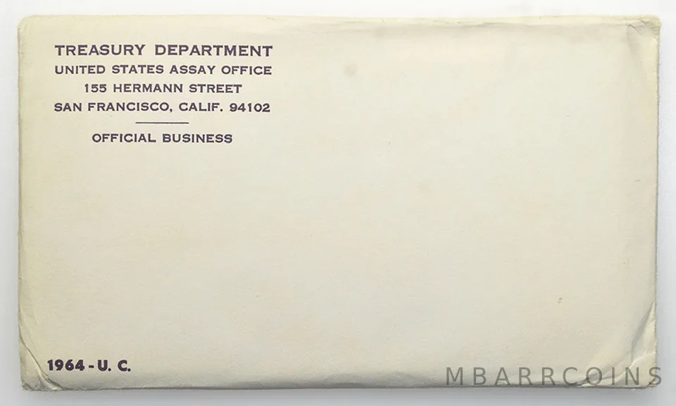 1964 Mint Set with Original Envelope & Flatpacks (10 coins)