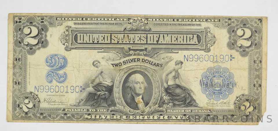 1899 $2 Silver Certificate Note - Horse Blanket a5997
