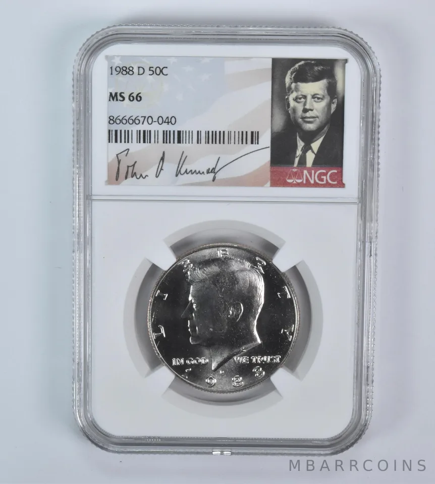 1988-D Kennedy Half Dollar MS66 NGC Signature Label