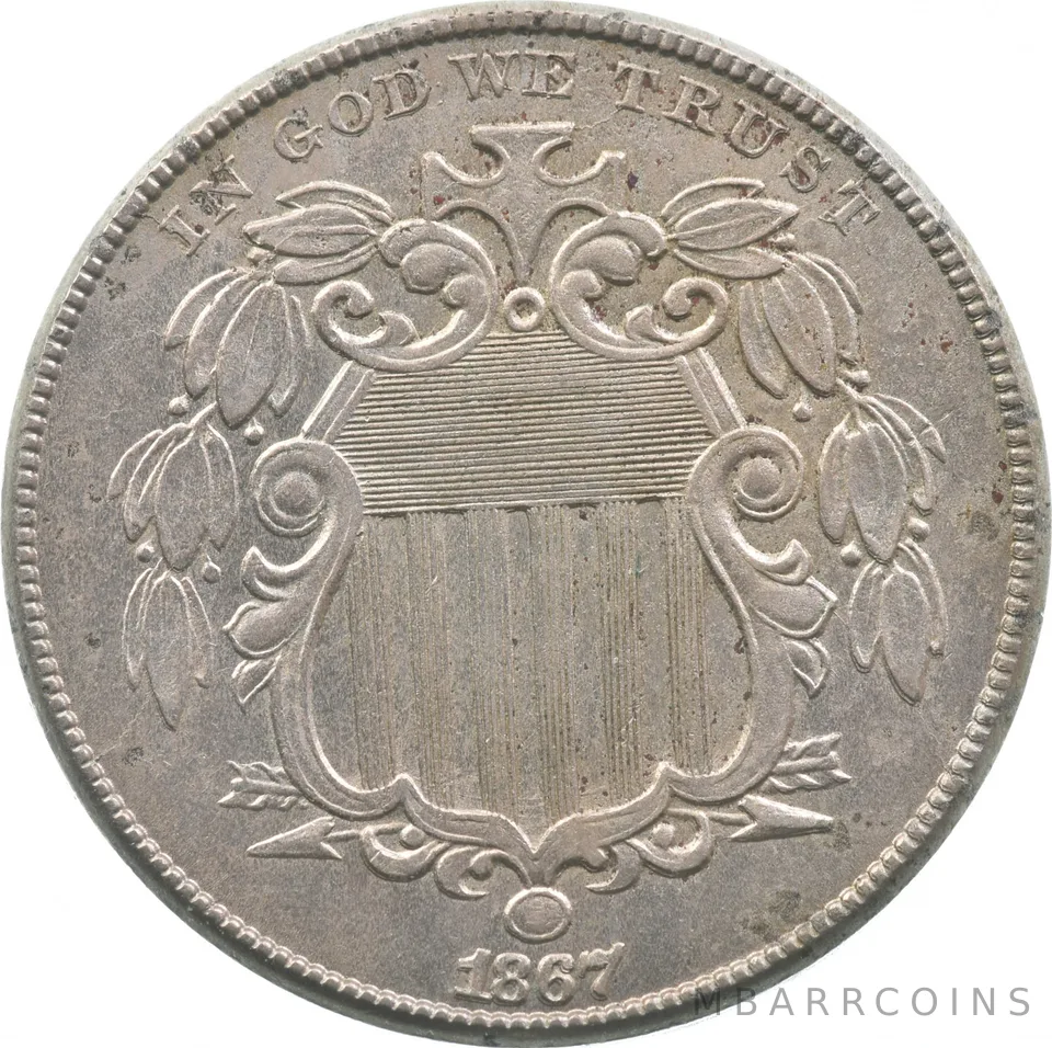 1867 Shield Nickel No Rays *2017