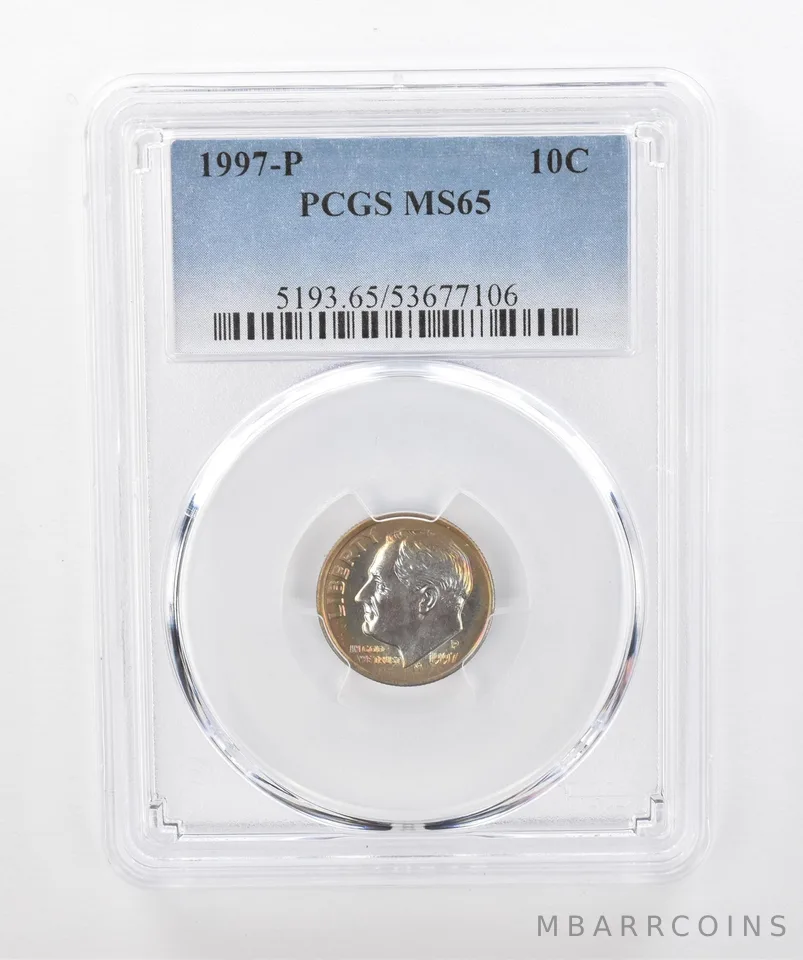 1997-P Roosevelt Dime MS65 PCGS Beautiful Tone *1298