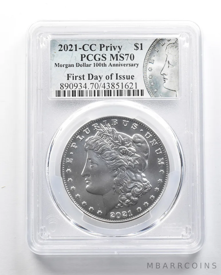 MS70 2021-CC Privy Morgan Silver Dollar FDOI PCGS a0588
