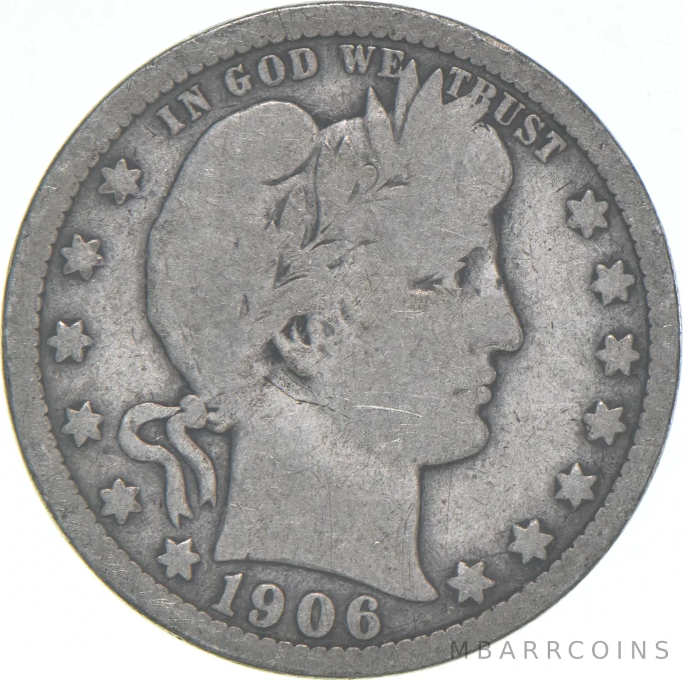 1906 Barber Quarter Average Circ