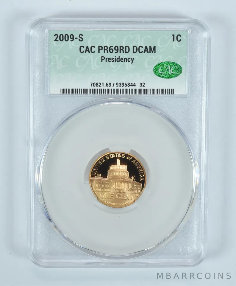 2009-S Lincoln Memorial Cent Presidency PR69 RD DCAM CAC CACg