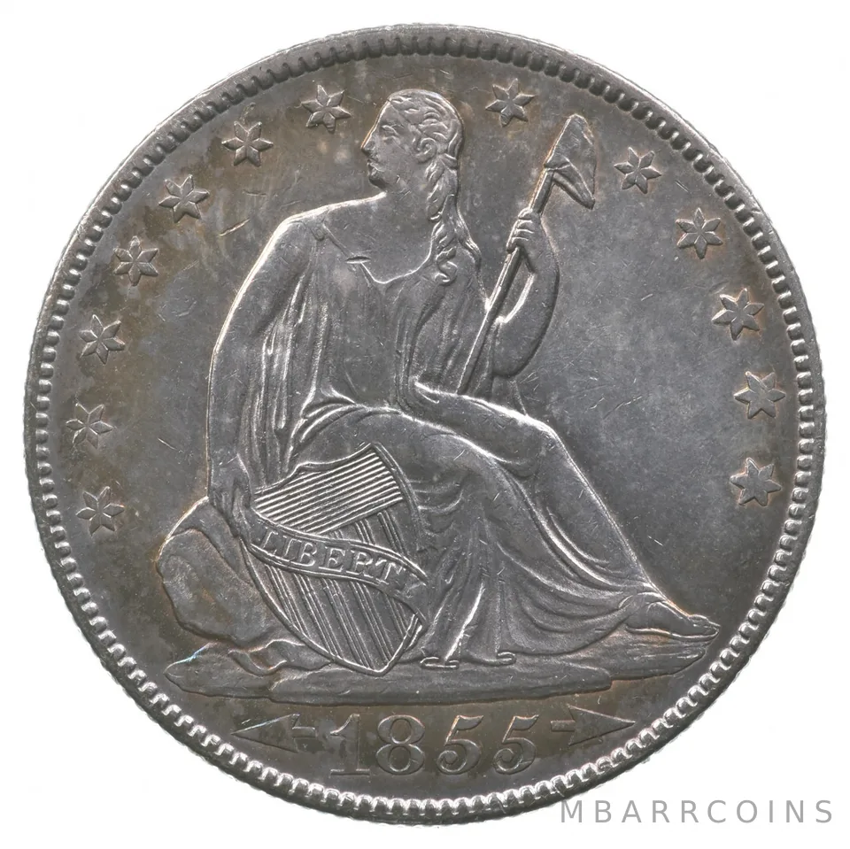 1855-O Arrows Seated Liberty Half Dollar a7329