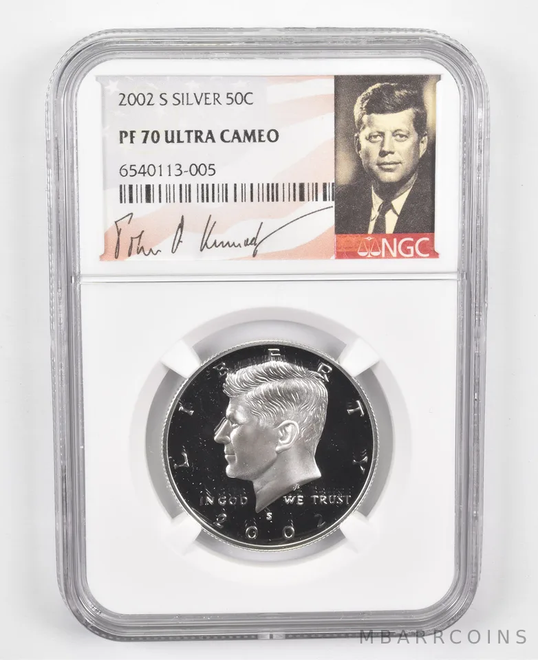 2002-S Kennedy Half Dollar SILVER PF70 UCam - NGC Special Lbl