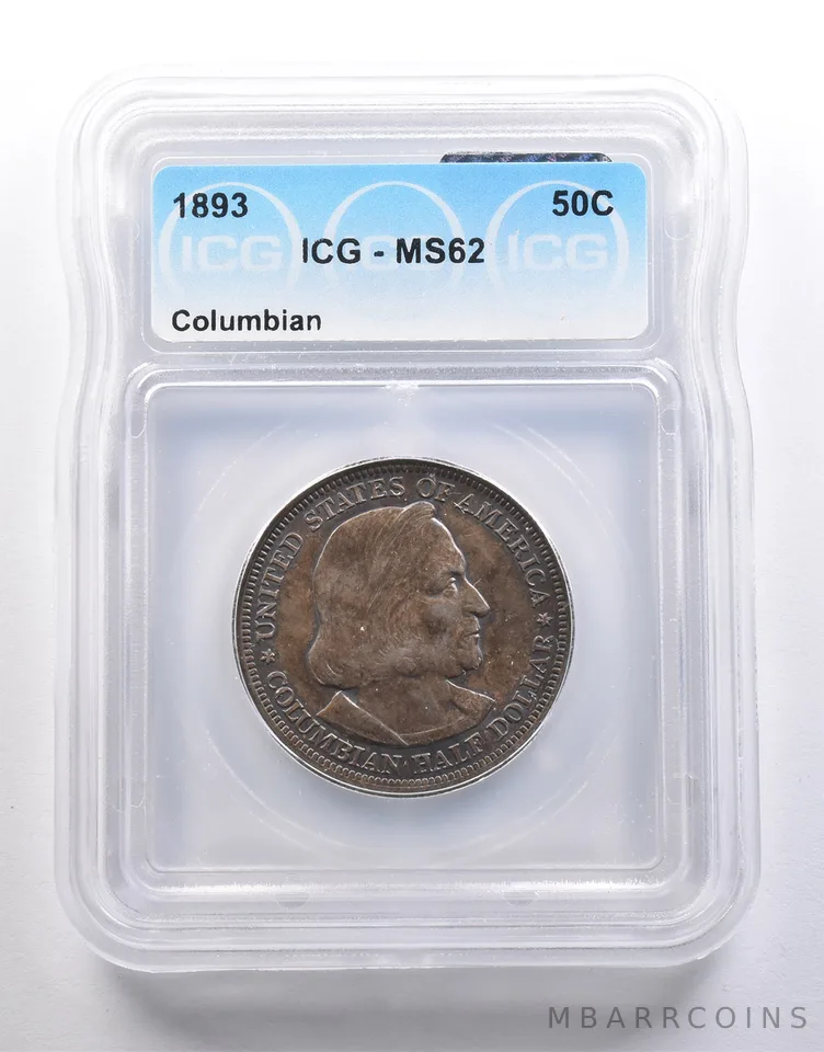 1893 Columbian Exposition Half Dollar MS62 ICG a6616