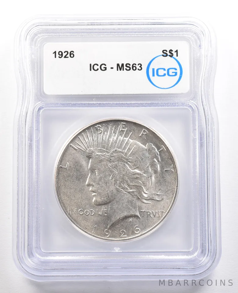 1926 Peace Silver Dollar MS63 ICG *6593