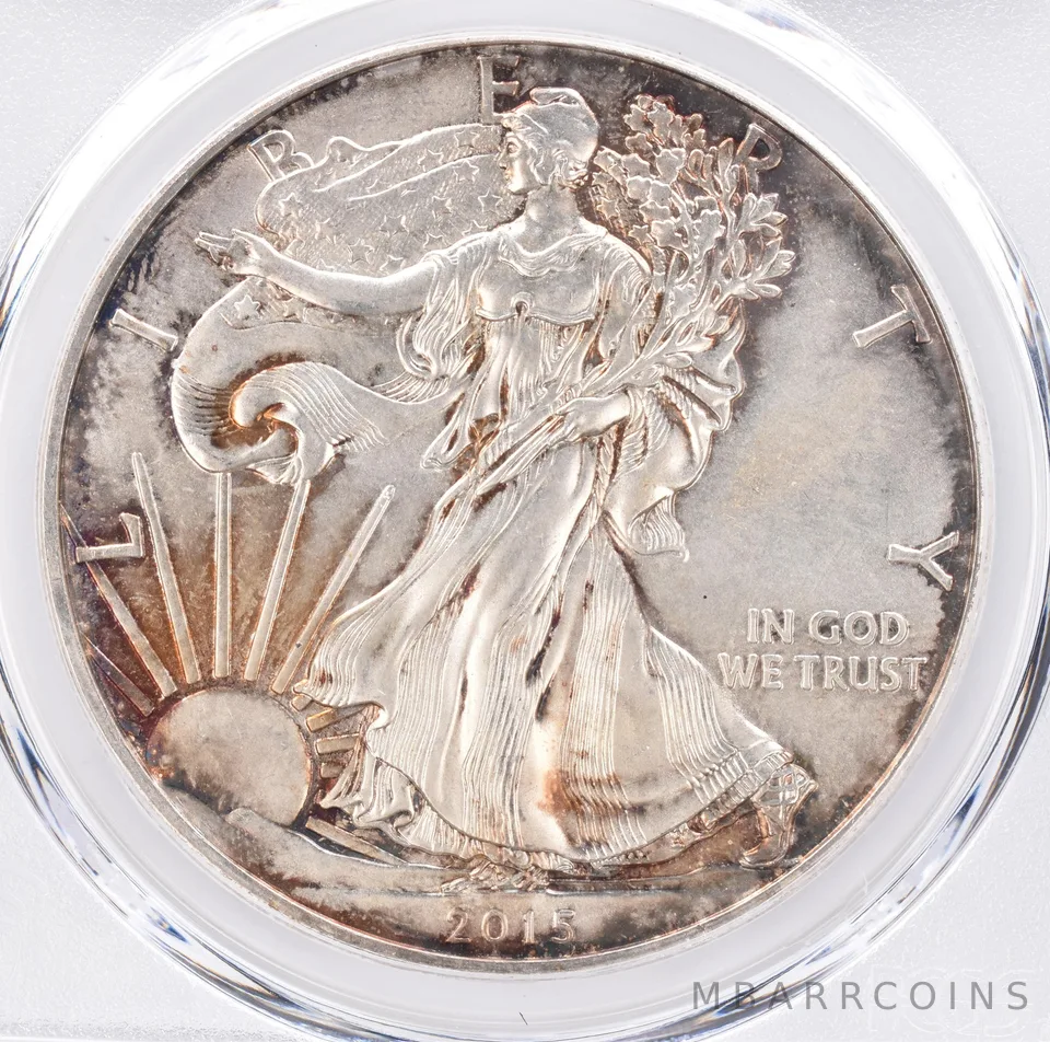 2015 American Silver Eagle MS66 PCGS Beautiful Tone *1389