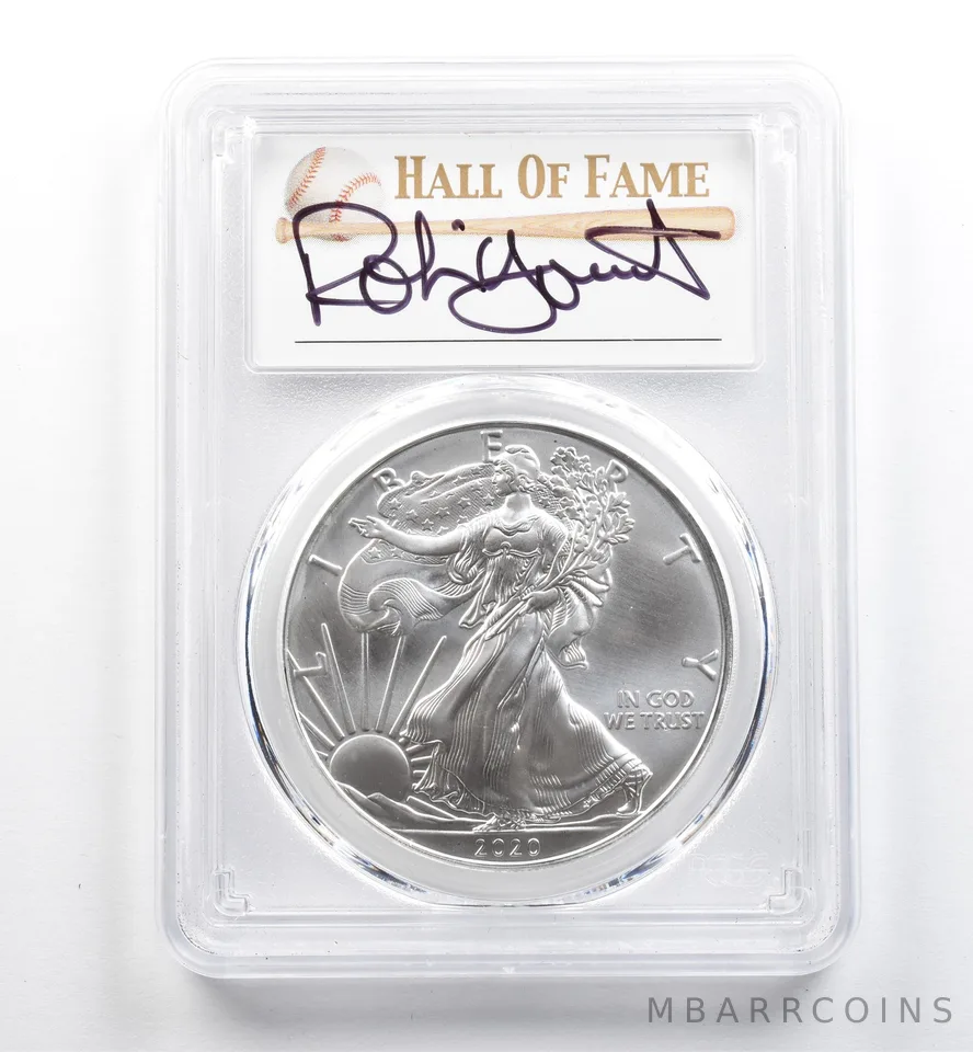 2020 (P) American Silver Eagle Robin Yount Emergency Issue FDOI MS70 PCGS *9914