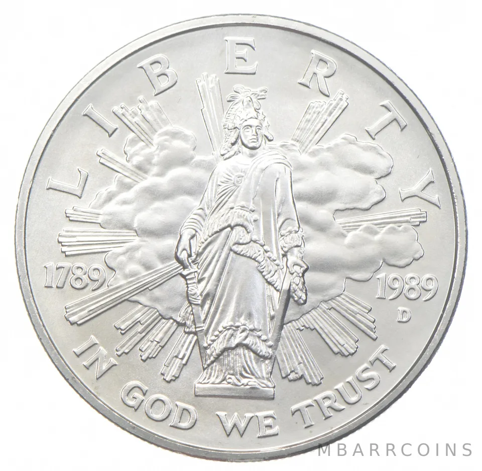 1989-D Unc Congressional Commemorative Silver Dollar $1